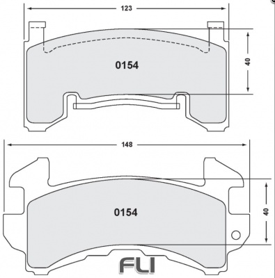 0154 RACE PAD SET - 97 CMPD 14 MM - RR (PFC-0154.97.14.44)