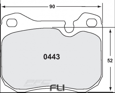 0443 RACE PAD SET - 11 CMPD 18 MM (PFC-0443.11.18.44)