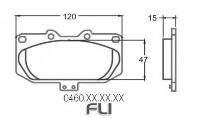 0460 RACE PAD SET - 11 CMPD 15 MM (PFC-0460.11.15.44)