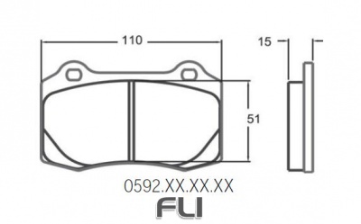 0592 RACE PAD SET - 84 CMPD 15 MM (PFC-0592.84.15.44)
