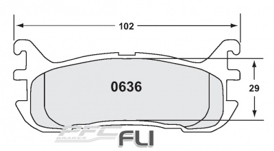 0636 RACE PAD SET - 97 CMPD 13 MM (PFC-0636.97.13.44)