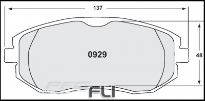 0929 RACE PAD SET - 332 CMPD 17 MM (PFC-0929.332.17.44)