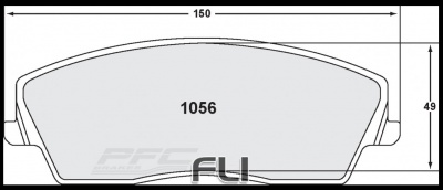 1056 CARBON METALLIC BRAKE PAD SET (PFC-1056.22)