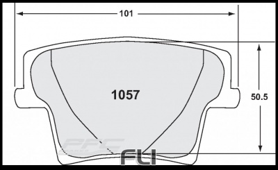1057 CARBON METALLIC BRAKE PAD SET (PFC-1057.20)