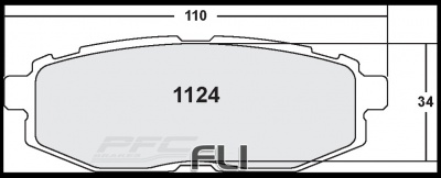 1124 RACE PAD SET - 13 CMPD 16 MM (PFC-1124.13.16.44)