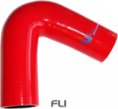 120 Graden Bocht Polyester 63mm Rood