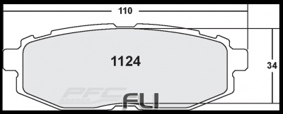 124 RACE PAD SET - 08 CMPD 16 MM (PFC-1124.08.16.44)