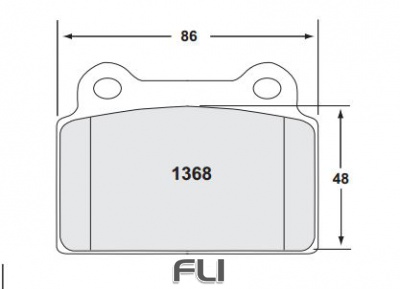 1368 RACE PAD SET - 01 CMPD 14 MM (PFC-1368.01.14.44)