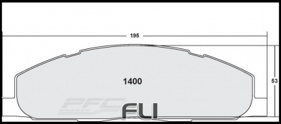 1400 CARBON METALLIC BRAKE PAD SET (PFC-1400.22)