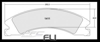 1411 ANTI CORROSION BRAKE PAD SET (PFC-1411.12)