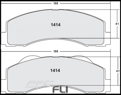 1414 CARBON METALLIC BRAKE PAD SET (PFC-1414.22)