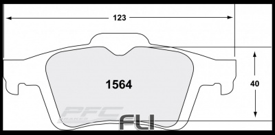 1564 CARBON METALLIC BRAKE PAD SET (PFC-1564.22)