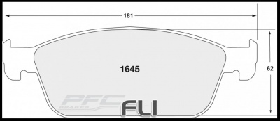 1645 SEMI METALLIC BRAKE PAD SET (PFC-1645.22)