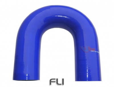 180 Graden Bocht Polyester 25mm Blauw