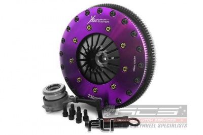 230mm Carbon Blade Twin Plate Clutch Kit Incl Flywheel & Concentric Slave Cilinder