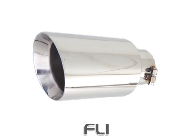 2.5 inch Inlet 3 inch Round Short Tip, Stainless Steel