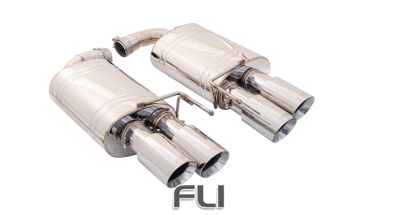 3 inch Axle-Back System with Oval Mufflers and Quad Tips, 304 Stainless Steel