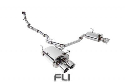 3 inch Turbo-Back System with High-Flow Catalytic Converter, 304 Matt finish Stainless Steel