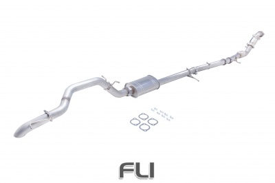 3 inch Turbo-Back System with High-Flow Catalytic Converter, 409 Raw Stainless Steel