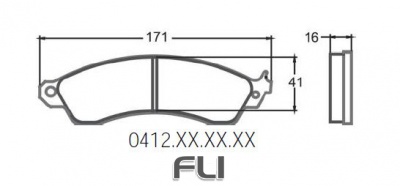 412 RACE PAD SET - 90 CMPD 16 MM (PFC-0412.90.16.04)