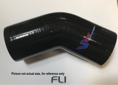 45 Graden Bocht Polyester 127mm Zwart