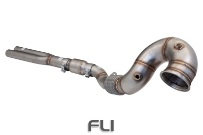 4 inch-3 inch Downpipe with High-Flow Catalytic Converter, 304 Stainless Steel