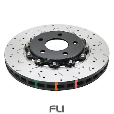 5000 series - Crossed Drilled and Slotted 2-Piece Black Hat