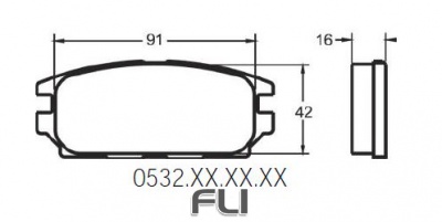 532 RACE PAD SET - 01 CMPD 16 MM (PFC-0532.01.16.44)