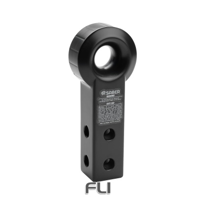 7075 Aluminium Rope Friendly Recovery Hitch Extended - Cerakote Black (SBR-RFRH4BLK)