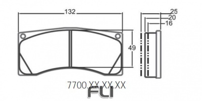 7700 RACE PAD SET - 01 CMPD 22 MM (PFC-7700.01.22.34)