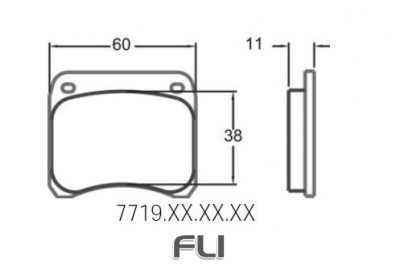 7719 RACE PAD SET - 11 CMPD 11 MM (PFC-7719.11.11.44)
