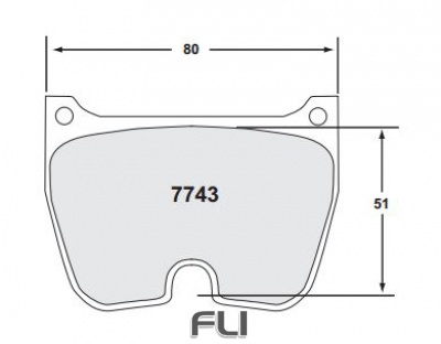 7743 RACE PAD SET - 93 CMPD 22 MM (PFC-7743.93.22.08)