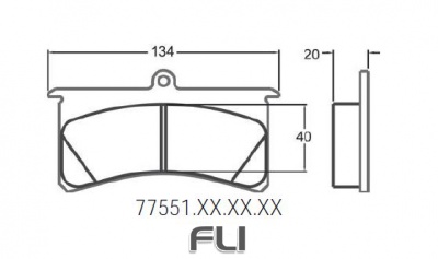 7751 RACE PAD SET - 11 CMPD 20 MM (PFC-7751.11.20.44)