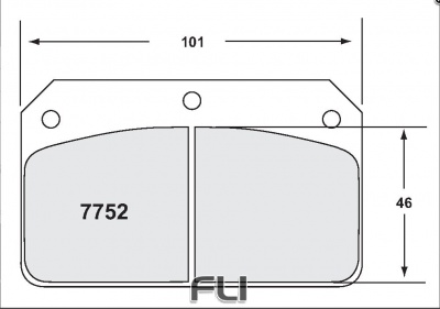 7752 RACE PAD SET - 19 CMPD 12 MM (PFC-7752.19.12.04)