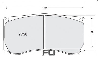 7756 RACE PAD SET - 01 CMPD 20 MM - RR (PFC-7756.01.20.44)