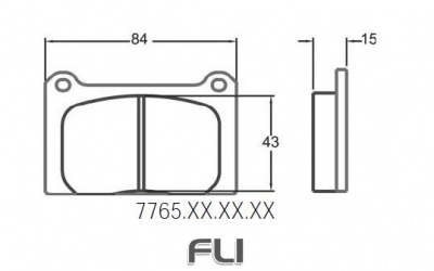 7765 RACE PAD SET - 11 CMPD 15 MM (PFC-7765.11.15.44)