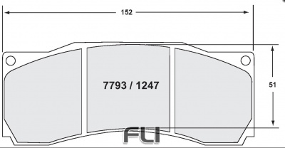 7793 RACE PAD SET - 08 CMPD 25 MM (PFC-7793.08.25.44)