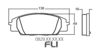 829 RACE PAD SET - 11 CMPD 16 MM (PFC-0829.11.16.44)