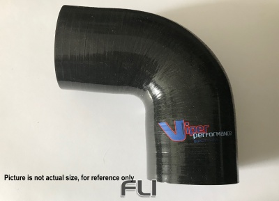 90 Graden Bocht Polyester 152mm Zwart