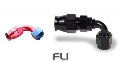 90 Graden Schroef Fitting (PTFE) Dash06 Zwart