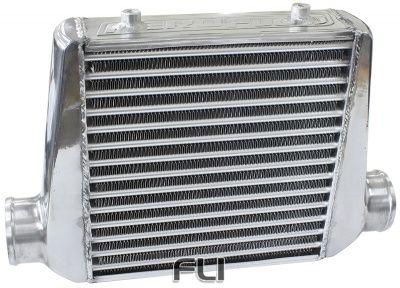 Aluminium Intercooler with 3 Inch Inlet/Outlets Polished Finish. 280 x 300 x 76mm