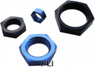 AN Moer voor Bulkhead Fitting DASH-06 Zwart