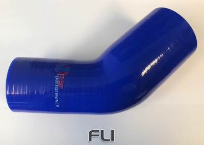 Bocht 45 Graden Reducer Polyester 38-32mm Blauw