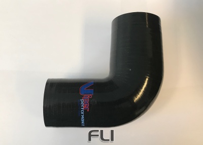 Bocht 90 Graden Reducer Polyester 127-102mm Zwart