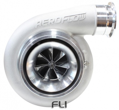 BOOSTED 8075 T4 1.10 Turbocharger 1250HP, Natural Cast Finish External Wastegate, T4 Twin Entry Inlet Flange, V-Band Exhaust Flange