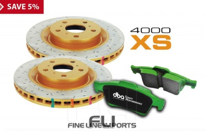 Brake Kit - 4000 Series T3 Slotted and Xtreme Performance Brake Pads (2x DBA42709XS + DB1800XP)
