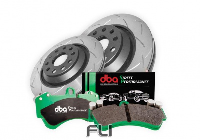 Brake Kit - 4000 Series T3 Slotted and Street Performance Brake Pads (2x DBA42809S + DB2384SP)