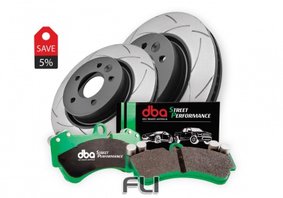 Brake Kit - Street Series T2 Slotted and Street Performance Brake Pads (2x DBA649S + DB1186SP)