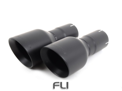 Catback -  Resonated - GTI Dual Outlet Style with GT-100 Cerakote Black