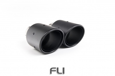 Catback -  Resonated - GTI Twin Outlet Style with JET-100 Carbon